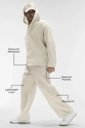 Pantalón de pierna recta Linen Days – Color hueso