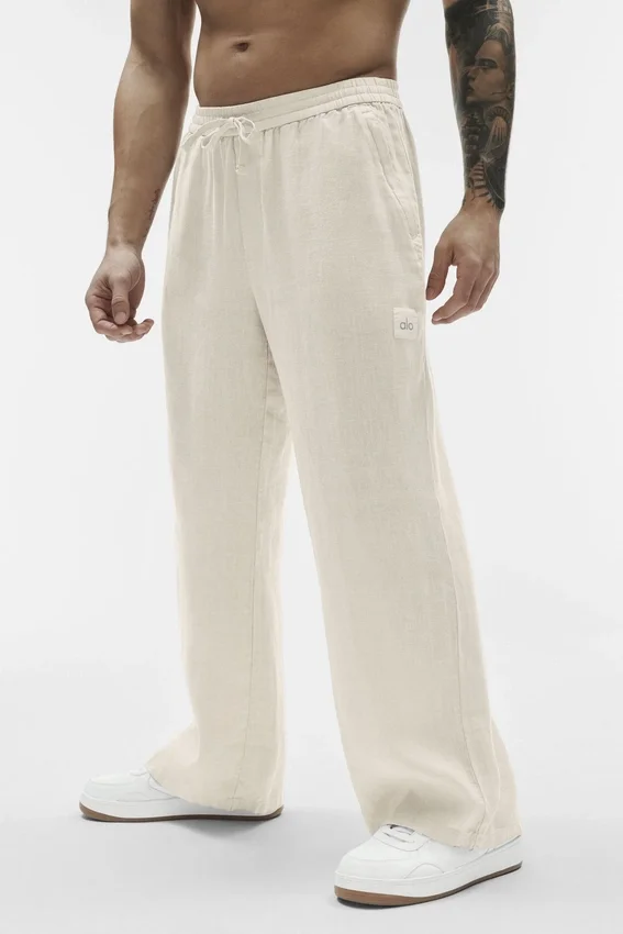 Pantalón de pierna recta Linen Days - Color hueso