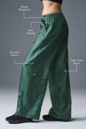 Pantalón deportivo de pierna ancha Afterglow – Winter Ivy