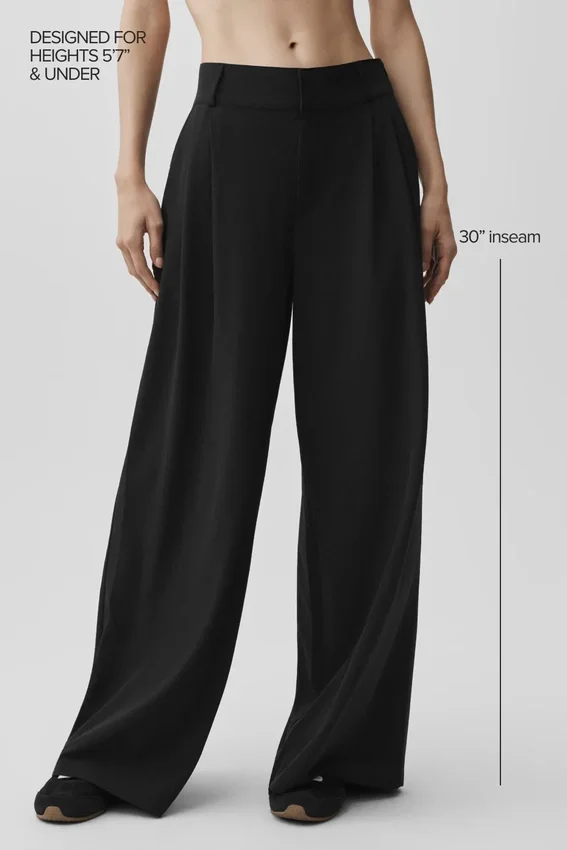 Pantalón Dreamscape High-Waist (corte regular) - Negro