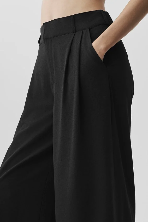 Pantalón Dreamscape High-Waist (corte regular) - Negro