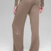 Pantalón High-Waist de lana y cachemira con corte ancho New Class - Chai Latte