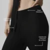 Pantalón High-Waist de pierna recta Sunlit de punto tipo jersé - Negro