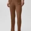 Pantalón High-Waist recto estilo jersé «Sunlit» — Marrón «Sun Kissed»