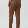 Pantalón High-Waist recto estilo jersé «Sunlit» — Marrón «Sun Kissed»