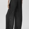 Pantalón High-Waist y pierna recta «Golden Hour» semitransparente - Negro