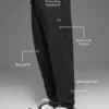 Pantalón jogger de estar por casa con tejido tipo waffle - Negro