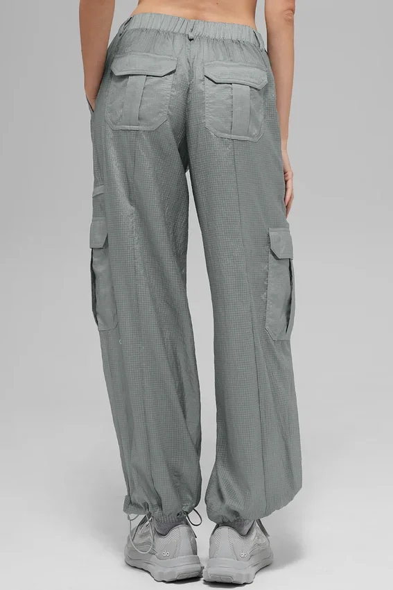 Pantalón jogger de pierna ancha Sheer Game Time - Gris lunar