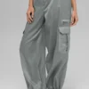 Pantalón jogger de pierna ancha Sheer Game Time - Gris lunar