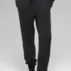 Pantalón jogger High-Waist New Class de lana y cachemira - Negro