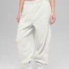 Pantalón jogger «Retreat» de felpa polar High-Waist - Gris jaspeado blanco