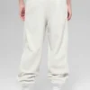 Pantalón jogger «Retreat» de felpa polar High-Waist - Gris jaspeado blanco