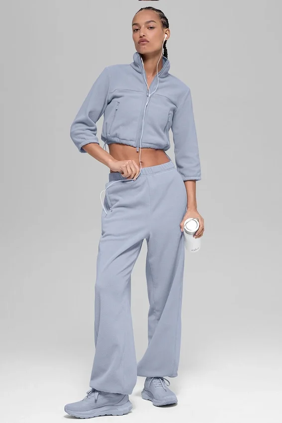 Pantalón jogger Retreat de felpa polar High-Waist - Winter Frost