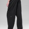 Pantalón jogger «Retreat» de polar de cintura High-Waist — Negro
