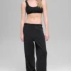 Pantalón jogger «Retreat» de polar de cintura High-Waist — Negro