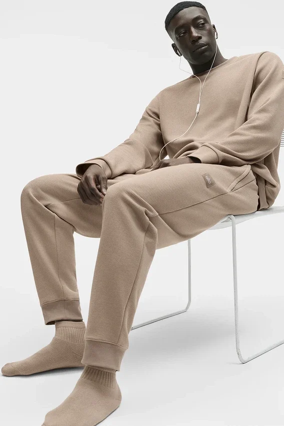 Pantalón jogger Waffle Lounge - Gravel