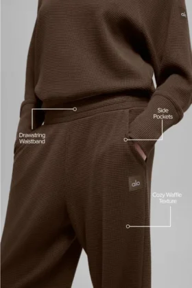 Pantalón jogger Waffle Weekend Escape – Espresso