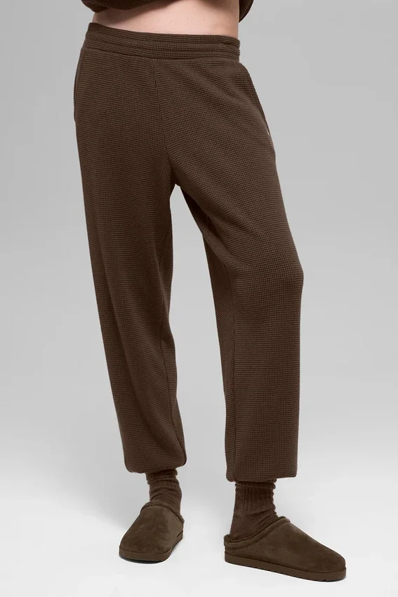 Pantalón jogger Waffle Weekend Escape - Espresso