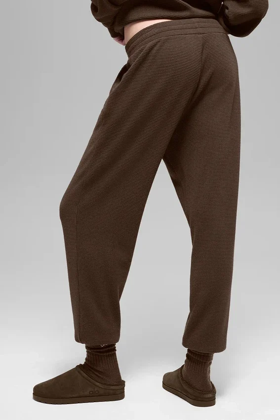 Pantalón jogger Waffle Weekend Escape - Espresso