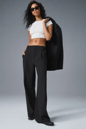 Pantalón Pursuit de cintura High-Waist (largo) - Negro
