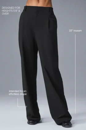Pantalón Pursuit de cintura High-Waist (largo) – Negro
