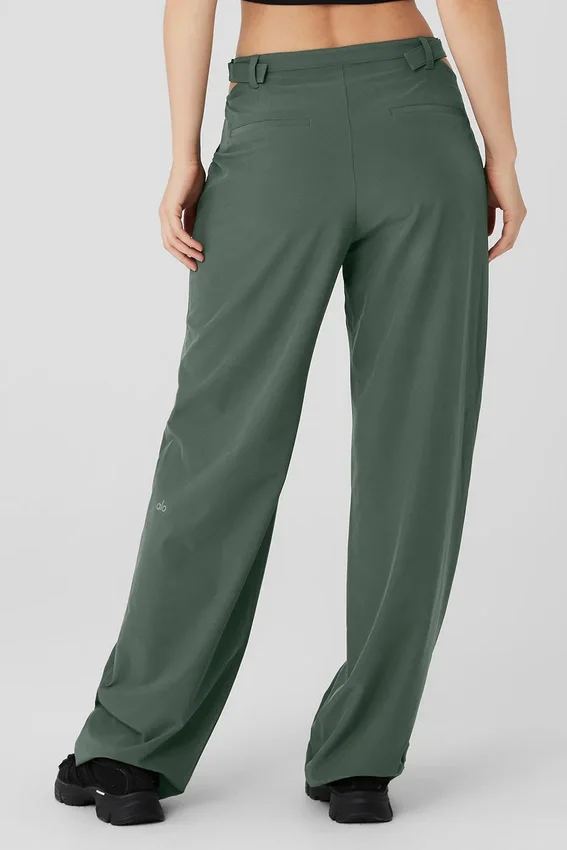 Pantalón Showdown de talle medio - Cactus oscuro