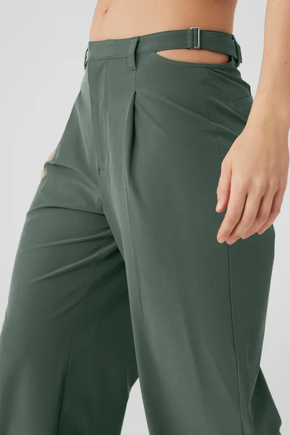 Pantalón Showdown de talle medio - Cactus oscuro
