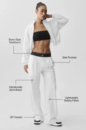 Pantalón Suit Up (largo) – Blanco/Negro