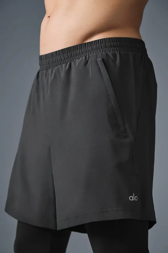 Pantalones 2 en 1 Revival de 5" - Antracita/Negro