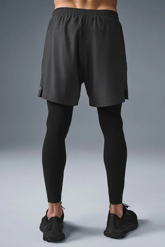Pantalones 2 en 1 Revival de 5" - Antracita/Negro