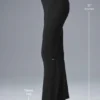 Pantalones acampanados High-Waist de punto denim - Negro/Antracita