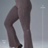 Pantalones acampanados High-Waist de punto vaquero - Raisinette/Negro