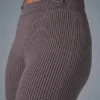 Pantalones acampanados High-Waist de punto vaquero - Raisinette/Negro