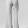 Pantalones acampanados semitransparentes para estar en casa — Gris jaspeado deportivo