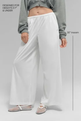 Pantalones Breezy de pierna ancha (regular) – Blanco