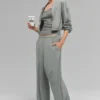 Pantalones Breezy de pierna ancha (regular) - Gris lunar