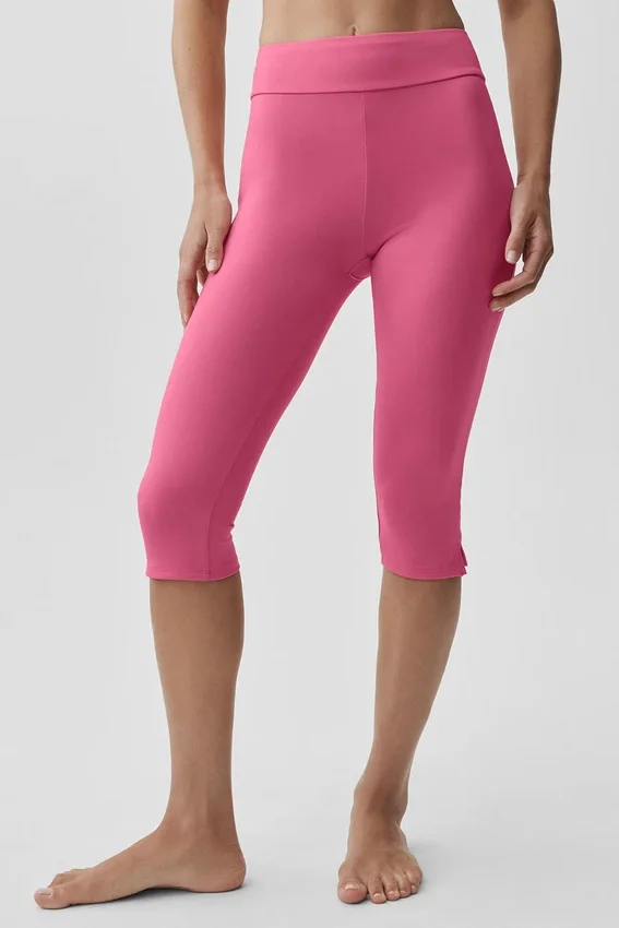 Pantalones capri Alo Softsculpt Shoreline - Rosa Paraíso