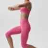 Pantalones capri Alo Softsculpt Shoreline - Rosa Paraíso