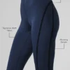 Pantalones capri de cintura High-Waist de la colección Airlift - Azul marino
