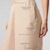 Pantalones cargo de pierna ancha Linen Getaway — Macadamia