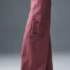 Pantalones cargo de pierna ancha Show Off (corte regular) - Burgundy Truffle