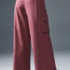 Pantalones cargo de pierna ancha Show Off (corte regular) - Burgundy Truffle