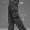Pantalones cargo Double Take - Antracita