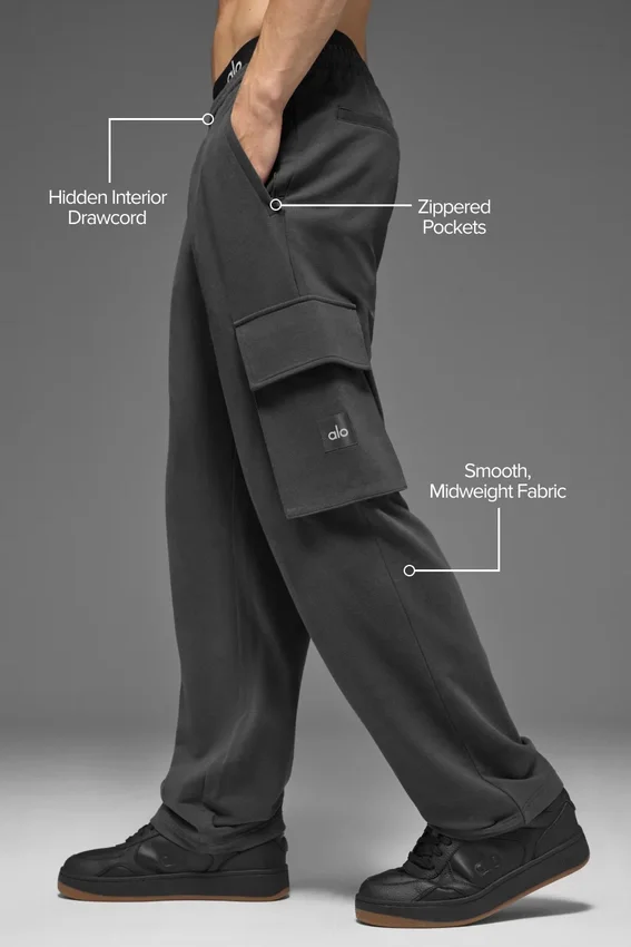 Pantalones cargo Double Take - Antracita