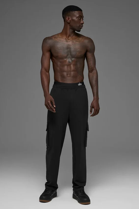 Pantalones cargo Double Take - Negro