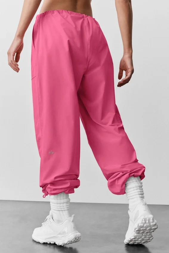 Pantalones cargo Megastar de talle bajo - Rosa Paraíso