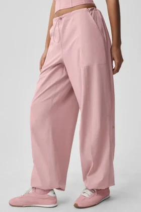 Pantalones cargo Megastar de talle bajo – Rosa vintage