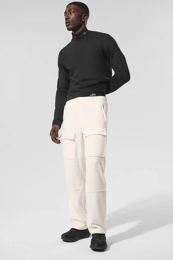 Pantalones cargo Ridge de forro polar - Marfil