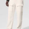 Pantalones cargo Ridge de forro polar - Marfil