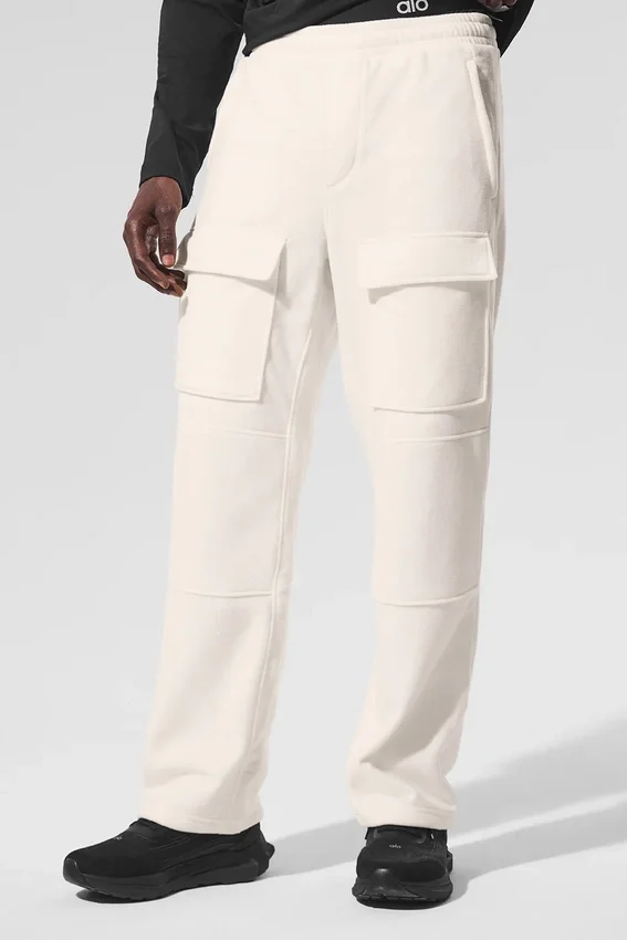 Pantalones cargo Ridge de forro polar - Marfil